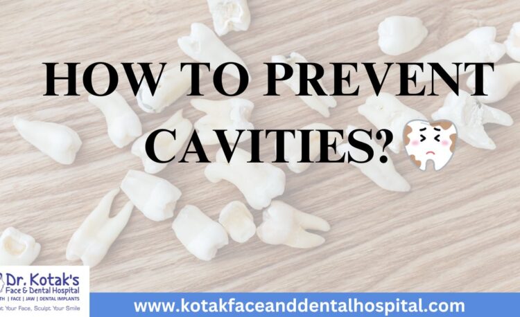 Toothbrush, dental floss, and healthy foods showing effective ways to prevent cavities and maintain oral health.