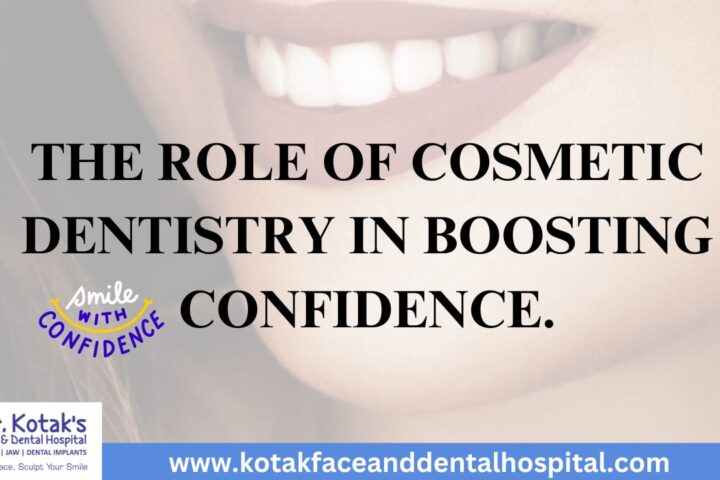 Before and after images showcasing the impact of cosmetic dentistry on enhancing smiles and boosting confidence at Dr. Kotak’s Face and Dental Hospital